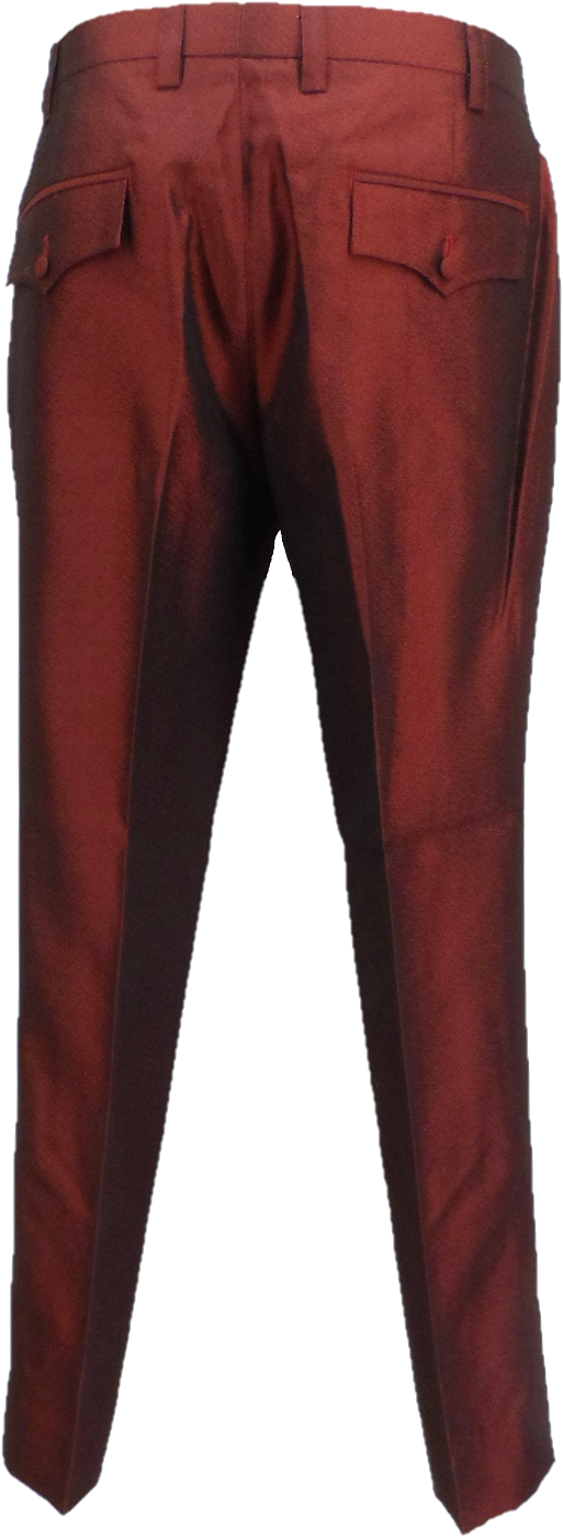 Men's Tonic Burgundy & Black Two Tone Suits 32 Trousers / Red Men's Tonic Burgundy & Black Two Tone Suits 32 Trousers / Red