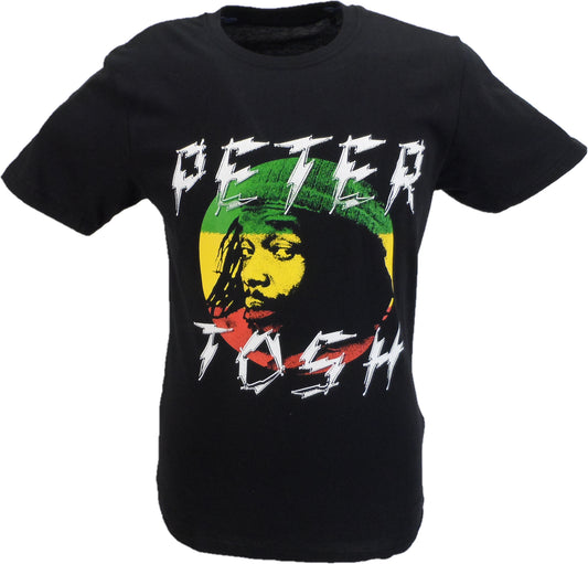 Herre Officiel Licenseret Peter Tosh Lightning Logo T-Shirt