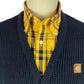 Trojan Classics Retro Waffle Knit Navy Blue Cardigan