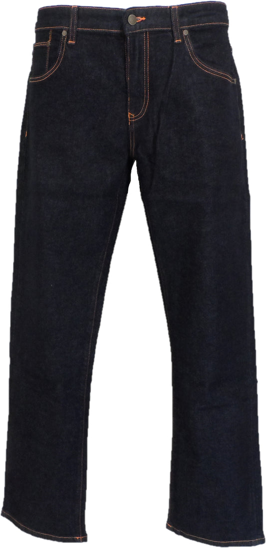 Trojan Mens Signature Orange Stitch Zip Fly Jeans