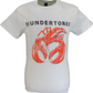 A white short-sleeve t-shirt featuring a distressed red lobster graphic and the text 'THE UNDERTONES' printed in black across the chest.