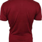Relco Mens Burgundy Retro Striped Knitted Polo Shirts