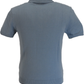 Relco Mens Sky Blue Retro Striped Knitted Polo Shirts