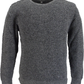 Mens Marl Grey Waffle Jumper