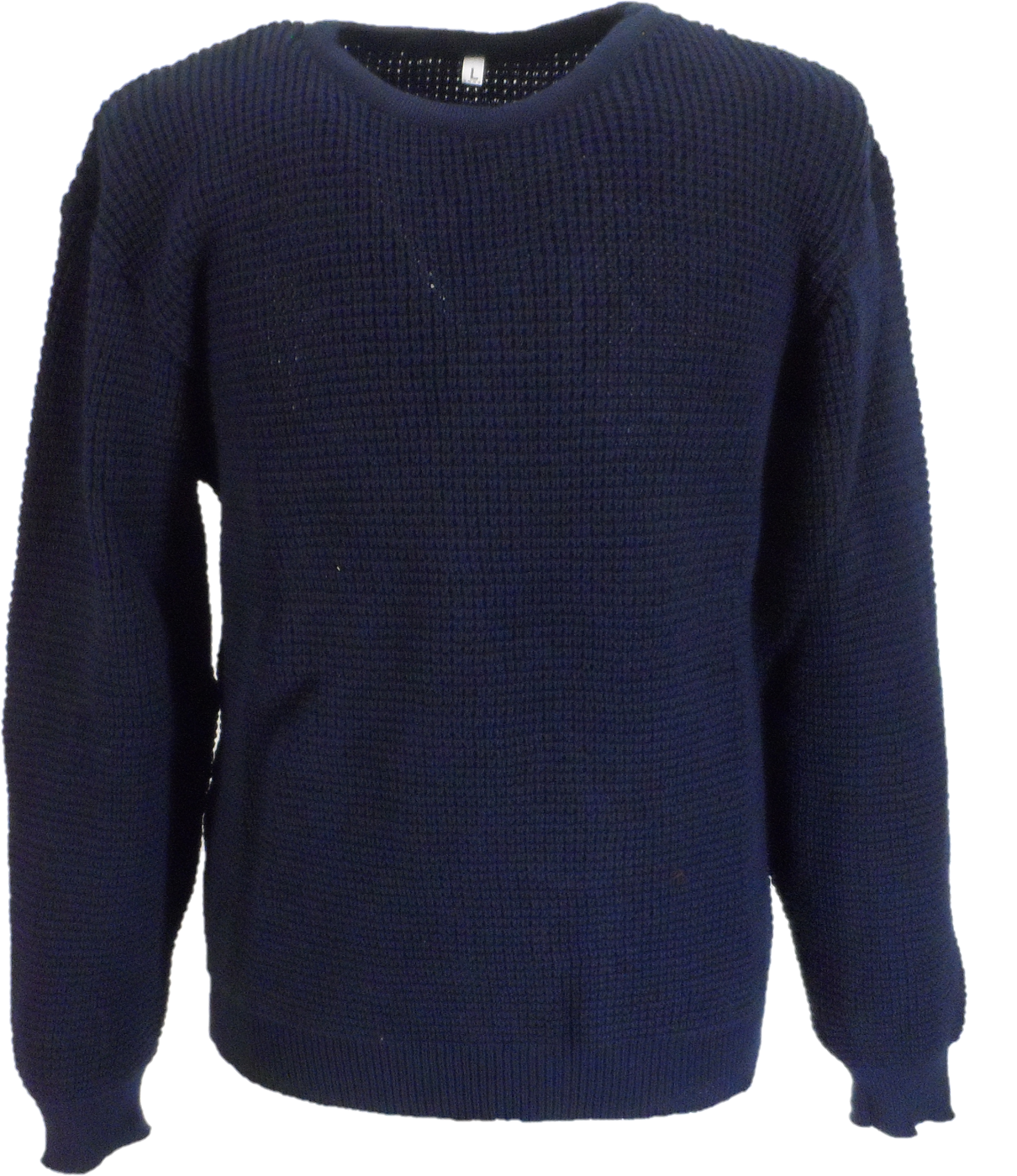 Mens Navy Blue Waffle Jumper