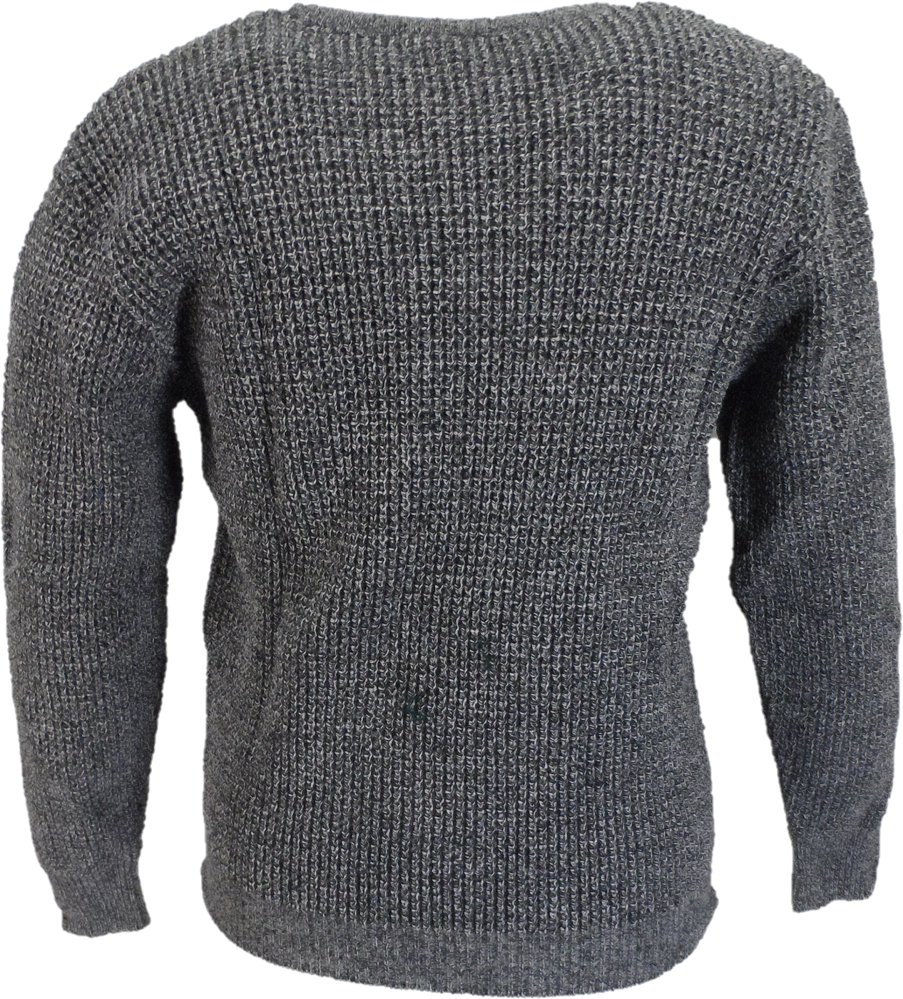 Mens Marl Grey Waffle Jumper
