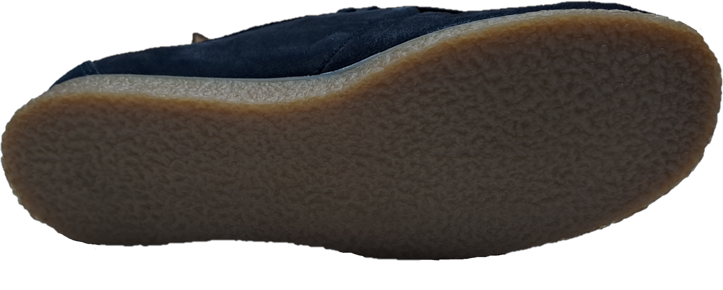 Roamers Mens Retro Navy Walibee Style Real Suede Shoes