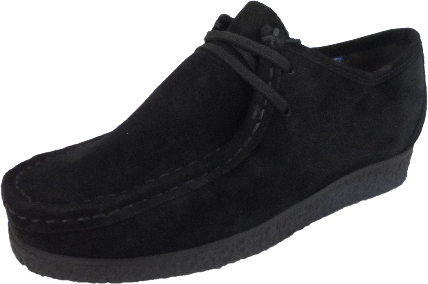 Roamers Mens Retro Black Walibee Style Real Suede Shoes