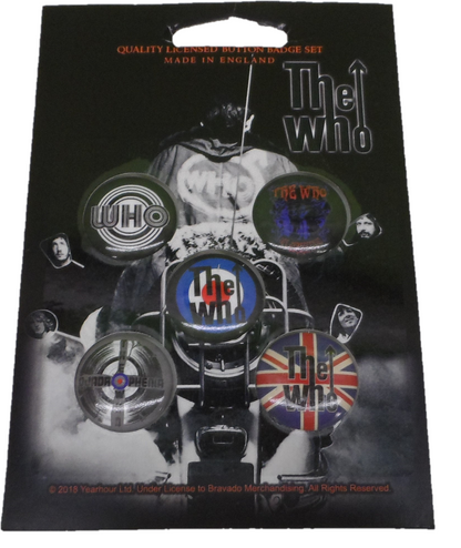 The Who Button Badge 5 Pack Set