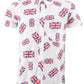 Relco camisas de manga corta con botones Union Jack para hombre