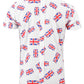 Relco camisas de manga corta con botones Union Jack para hombre