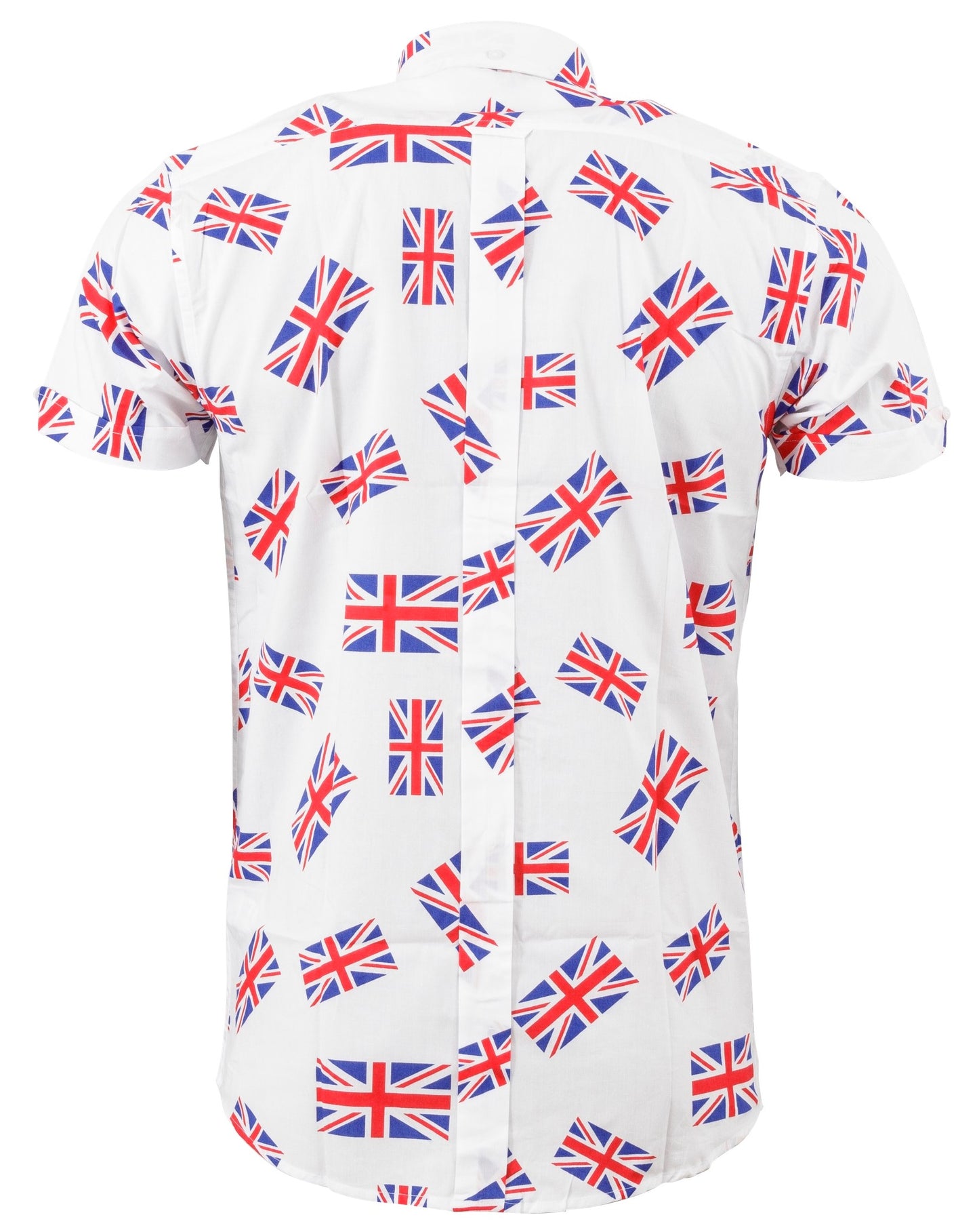 Relco camisas de manga corta con botones Union Jack para hombre