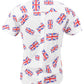 Relco Ladies Retro Union Jack Button Down Short Sleeved Shirts