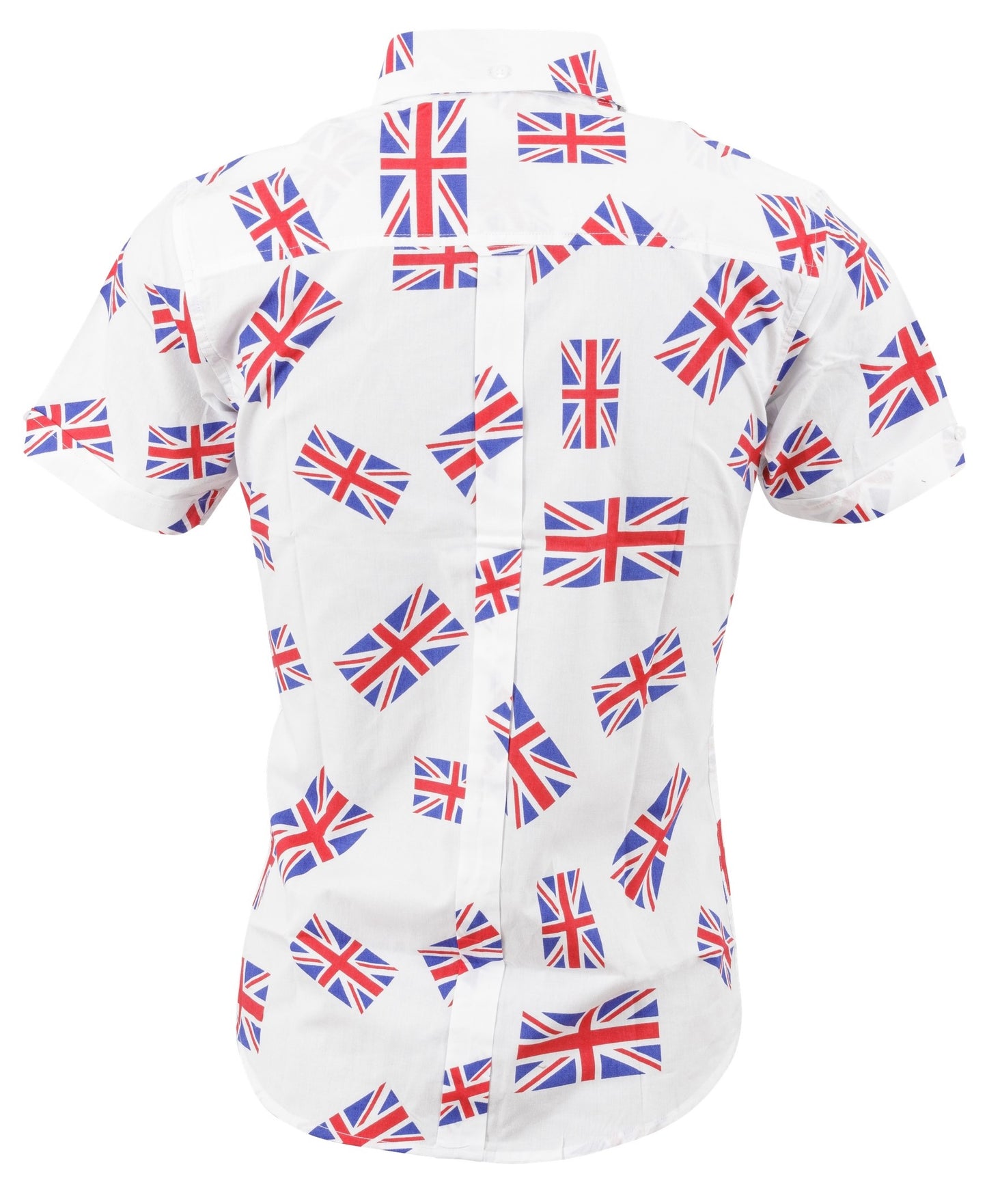 Relco Ladies Retro Union Jack Button Down Short Sleeved Shirts