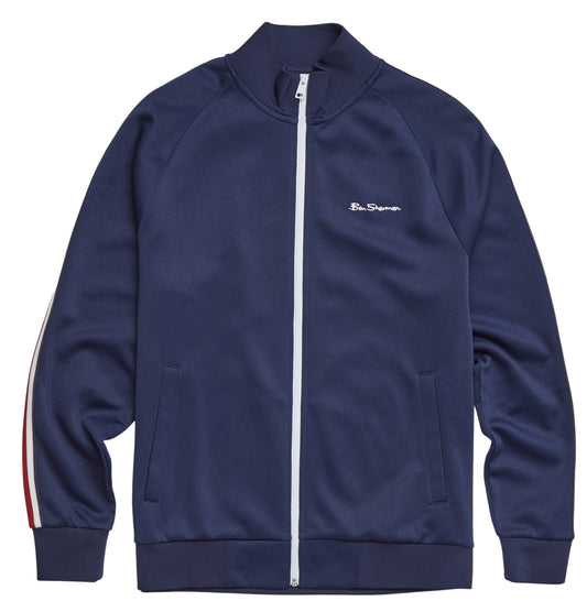 Chaqueta estilo track retro a rayas azul marino Ben Sherman