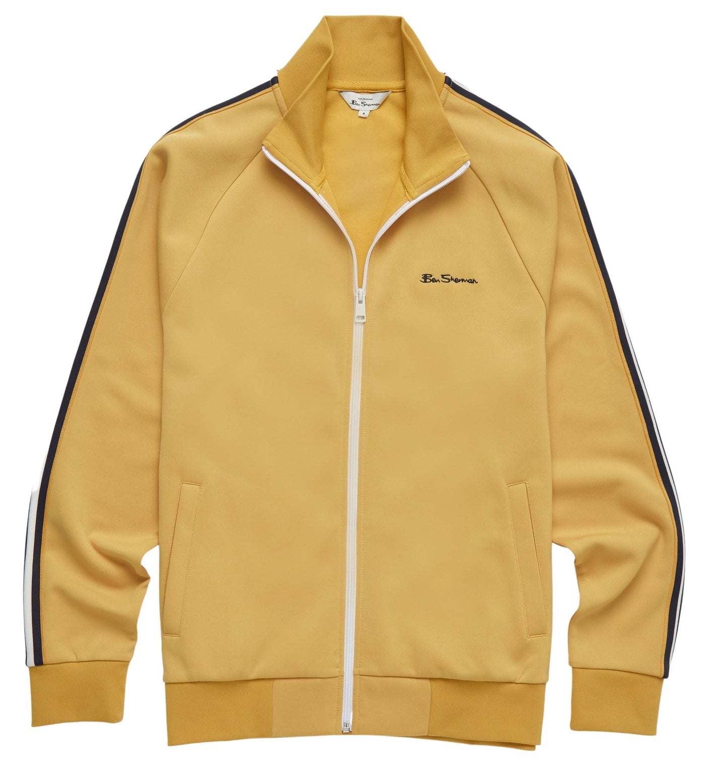 Ben Sherman Sunflower Yellow Striped Retro Track Top Jacket