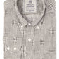 Camicia Relco Platinum da uomo con motivo geo check a maniche lunghe retrò mod button down