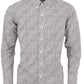 Camicia Relco Platinum da uomo con motivo geo check a maniche lunghe retrò mod button down