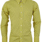 Relco Mustard and Black Polka Dot Mens Classic Mod Vintage Design Shirts