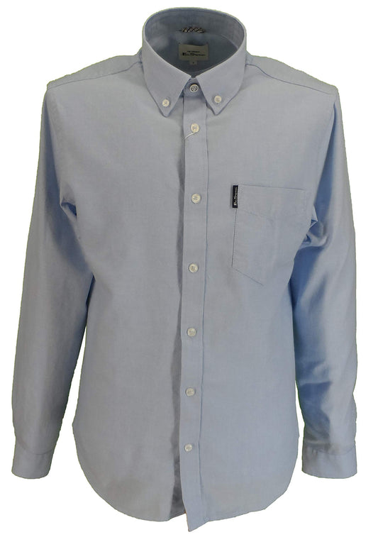 Camisas Oxford de manga larga azul claro Ben Sherman