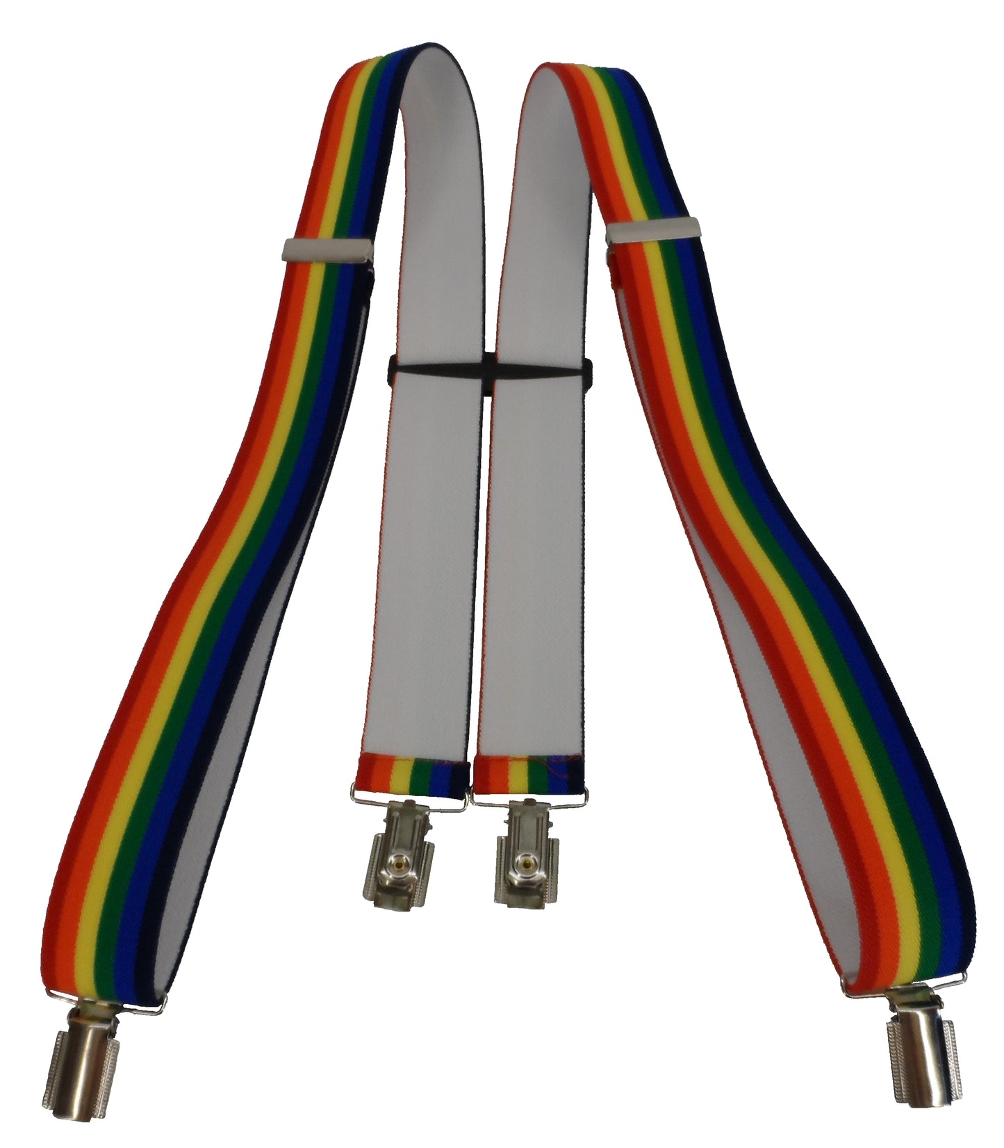 Bretelle da uomo retrò arcobaleno realizzate in Inghilterra da 35 mm