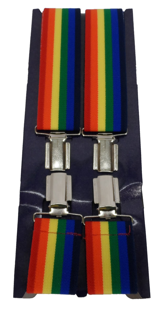 Herren-Hosenträger im Retro-Regenbogen-Design, hergestellt in England, 35 mm