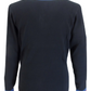 Gabicci Vintage Mens Navy Cable Front Knitted Polo Shirt