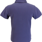 Ska & Soul Mens Blue Check Retro Knitted Polo Shirts