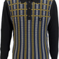 Gabicci Mens Black Willis Multi Stripe Knitted Polo
