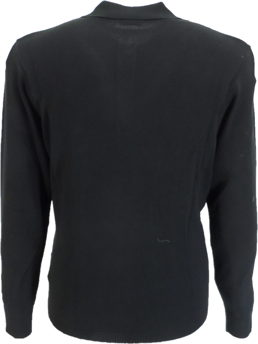 Gabicci polo tricoté rétro noir Cooper pour homme