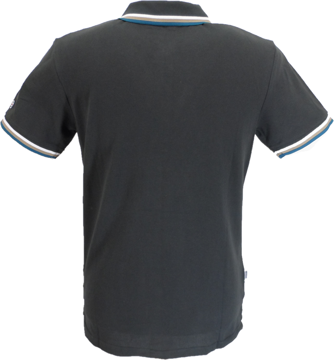 Lambretta Mens Graphite Grey Retro 100% Cotton Polo Shirt