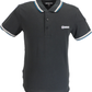Lambretta Mens Graphite Grey Retro 100% Cotton Polo Shirt