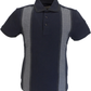 Marineblaues Piqué-Poloshirt mit Streifen Ska & Soul