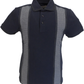 Ska & Soul Navy Taped Panel Pique Polo Shirt