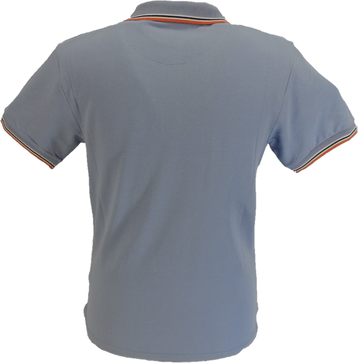 Trojan Records Sky Blue Orange/White Classic Retro Polo Shirt