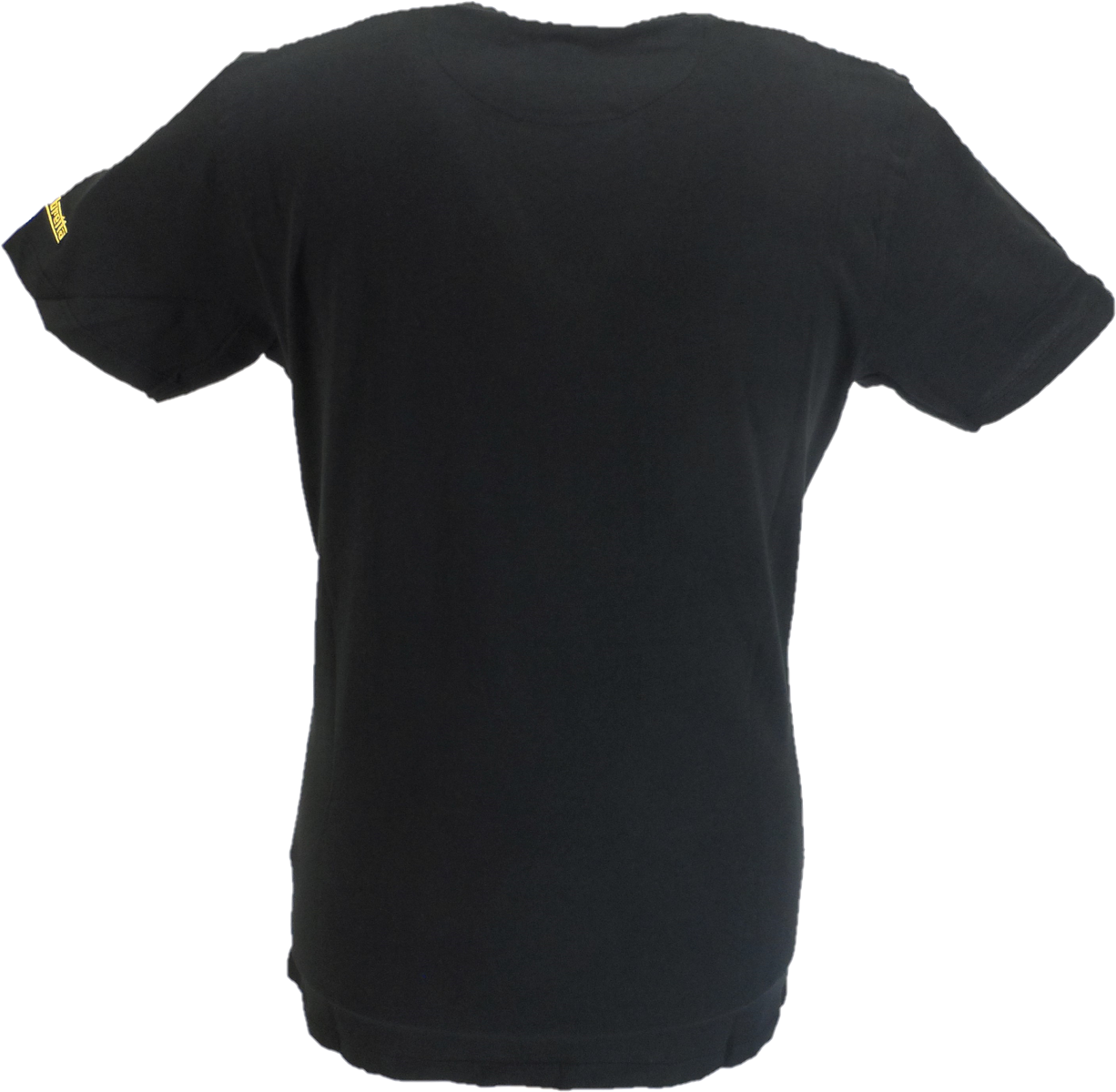 Lambretta Mens Black/Gold Checkerboard Block Retro T Shirt