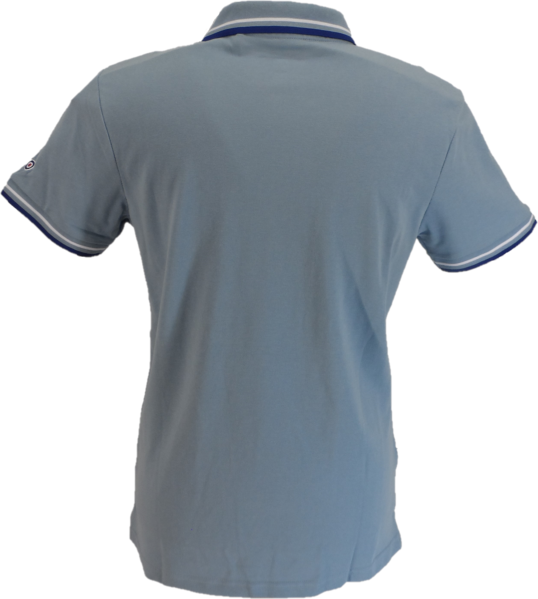 Lambretta Ashley Blue/White/Sodalite Retro Target Logo 100% Cotton Polo Shirts