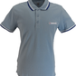 Lambretta Ashley Blue/White/Sodalite Retro Target Logo Poloshirts aus 100 % Baumwolle