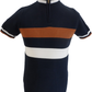 Ska & Soul Mens Navy Blue Zip Up Cycling Top Jumper