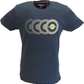 Lambretta Mens Navy Blue Target Fade Logo 100% Cotton T-Shirt
