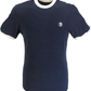 Trojan Records Mens Navy Taped Sleeve Cotton Ringer T-Shirt