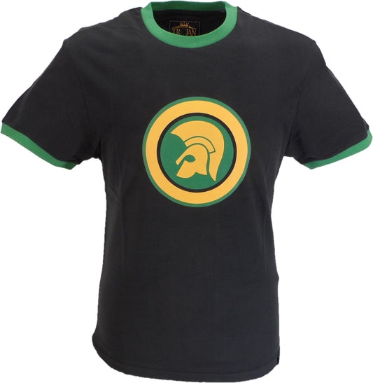 Trojan Records schwarzes klassisches Helm-T-Shirt aus 100 % Baumwolle