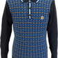 Gabicci Mens Navy Ernest Retro Knitted Polo