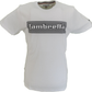 Lambrettaメンズ ホワイト/ブラック チェッカーボード ブロック レトロ T シャツ