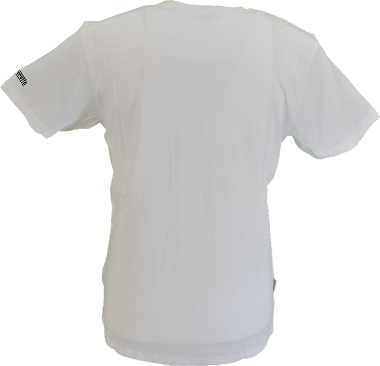 Lambretta Mens White/Black Checkerboard Block Retro T Shirt