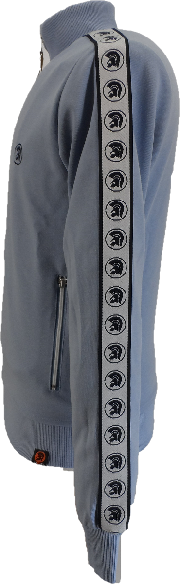 يسجل Trojan قمصان رياضية كلاسيكية للرجال ذات أكمام مسجلة باللون الأزرق السماوي
