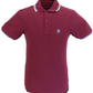 Trojan Records Mens Port Red Twin Tipped Polo Shirt