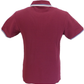 Trojan Records Mens Port Red Twin Tipped Polo Shirt
