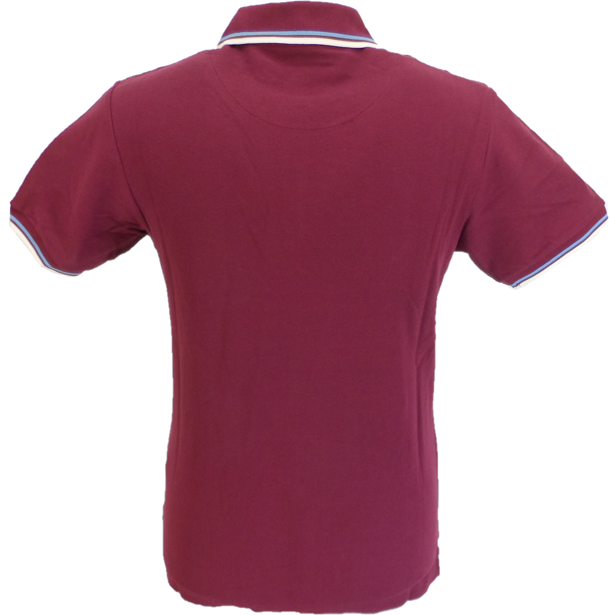Trojan Records Mens Port Red Twin Tipped Polo Shirt