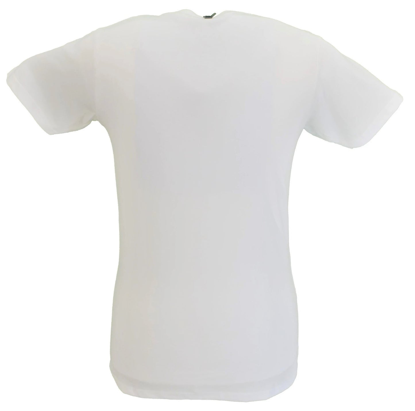 Camiseta oficial blanca con logo de caras pequeñas para hombre